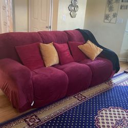 Microfiber Recliner Couch And Loveseat 