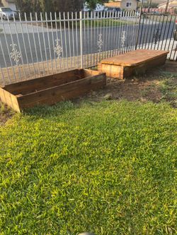 wooden garden  planters one$25 or both $40