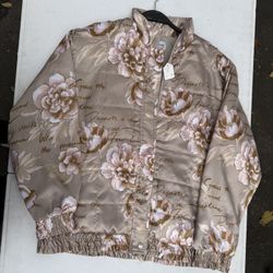  floral puffer jacket(medium)