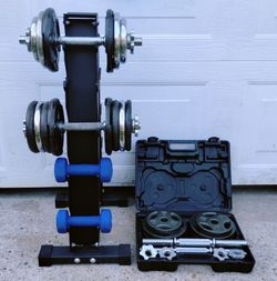 Weights, Dumbbell Rack, Dumbbell Bars,  Collars And Dumbbells