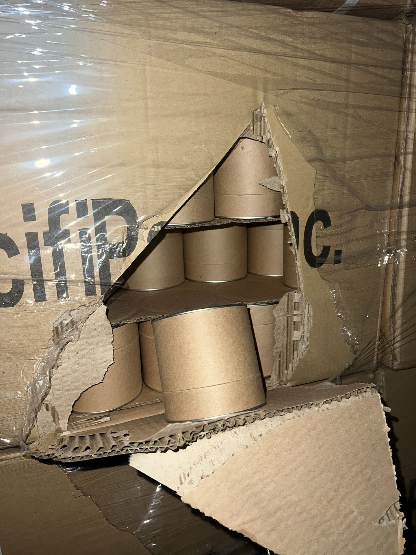 Free Cardboard Container With Steel Top