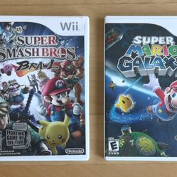 Nintendo Wii - Super Smash Bros  Brawl - Super Mario Galaxy - Games