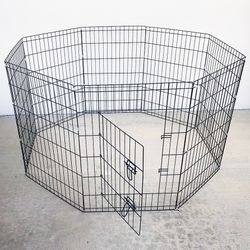(New) $49 Folding 36” Tall x 24” Wide x 8-Panel Pet Playpen Fence Gate Outdoor Indoor