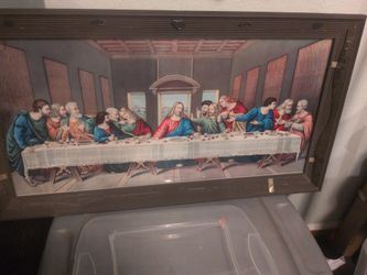 The Last Supper by Leonardo Da Vinci Reprint 32"X 18"