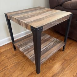 Side Table with Metal Legs (1)