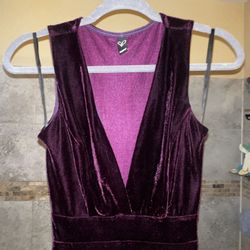 Windsor  Dark Violet (Wine) Velvet Maxi Dress S