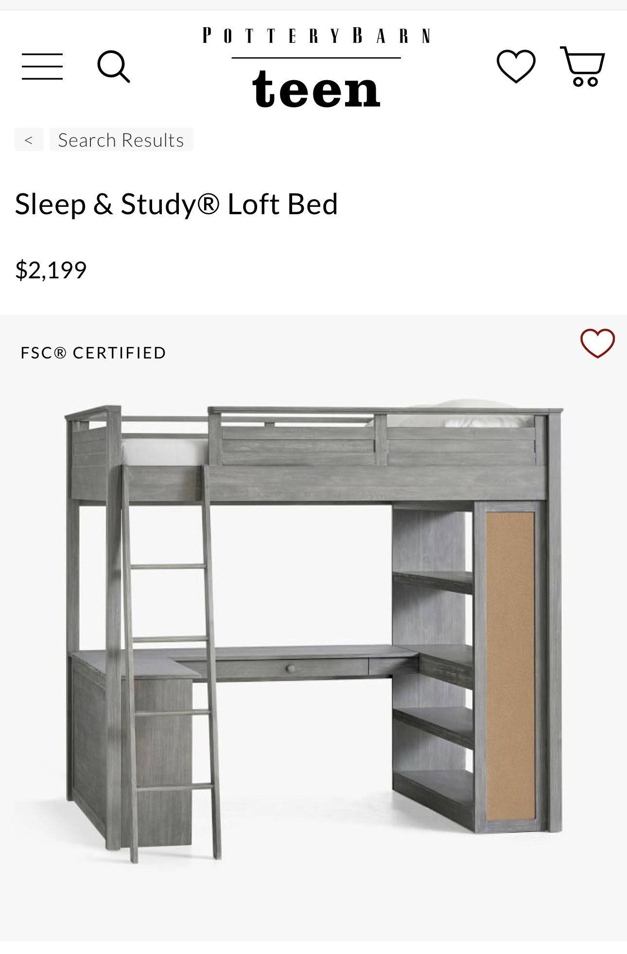 Loft Bed With Desk And Storage Shelves 