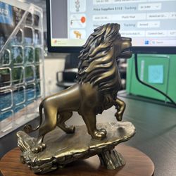 Disney Lion King Simba Bronze Figurine Statue 20 Year Cast Member Service Award