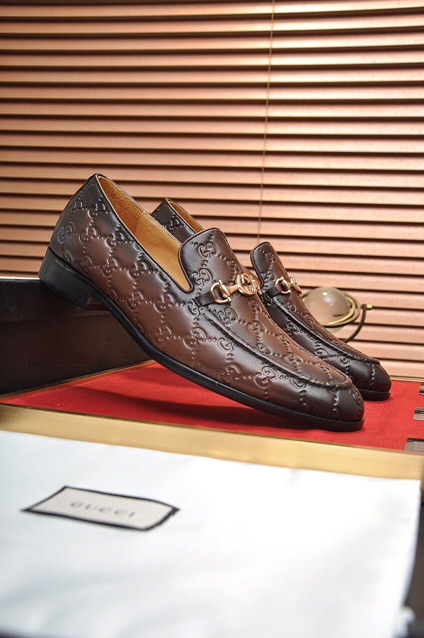 Gucci GG Men’s Leather Shoes With Box New
