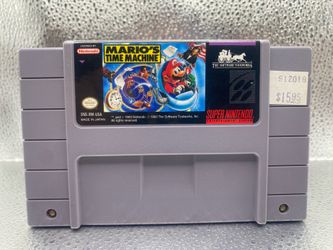 Mario's Time Machine Super Nintendo Entertainment System, 1993 SNES TESTED Used