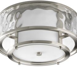 Two 15 Inch Ceiling lights Brushed nickel 