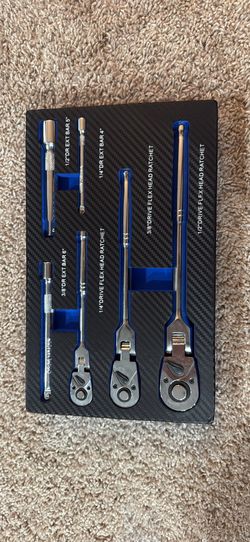 6 Piece Flex Head Ratchets in 1/2, 3/8, and 1/4 Drive