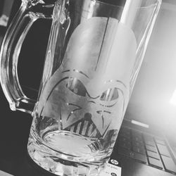 Etched glass cups