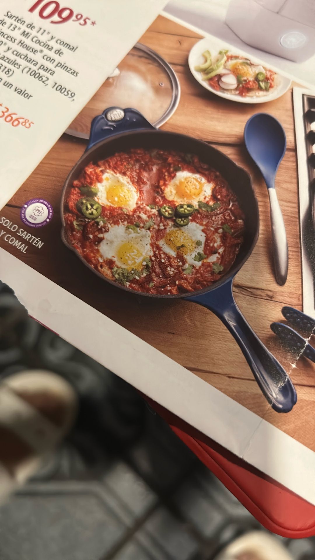 Sartén De 11” Mi Cocina De Princess House Nuevo De Hierro Forjado