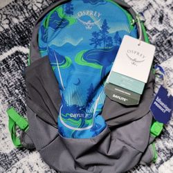 Osprey Daylite Jr. Kids' Commuter Backpack, Space Travel Print/Antique Blue
