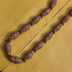 Handmade Paper Beaded Necklace