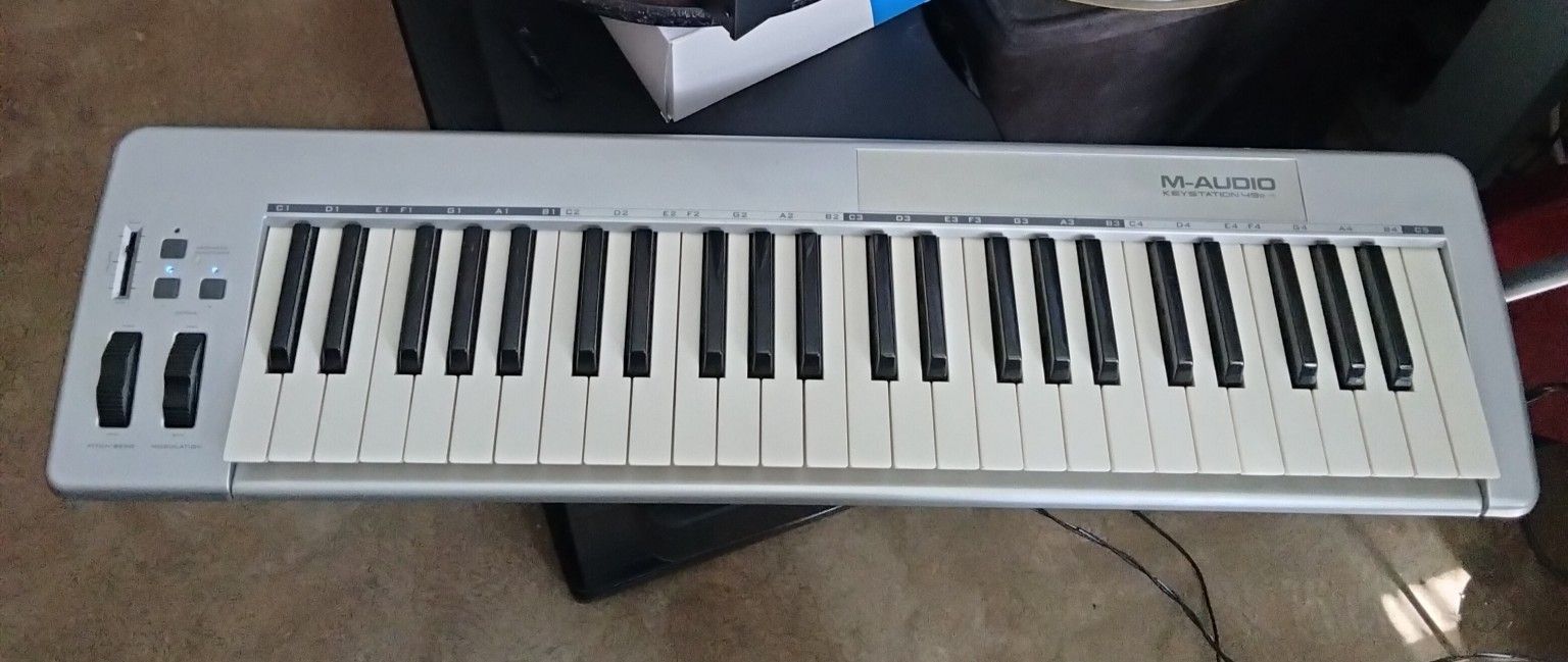 M-Audio Keystation 49e (USB) MIDI Keyboard Controller w/ Power Cord For Sale!!!
