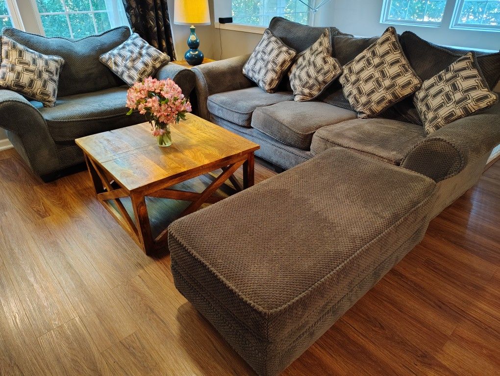 Comfortable Couch, Loveseat And Ottoman!