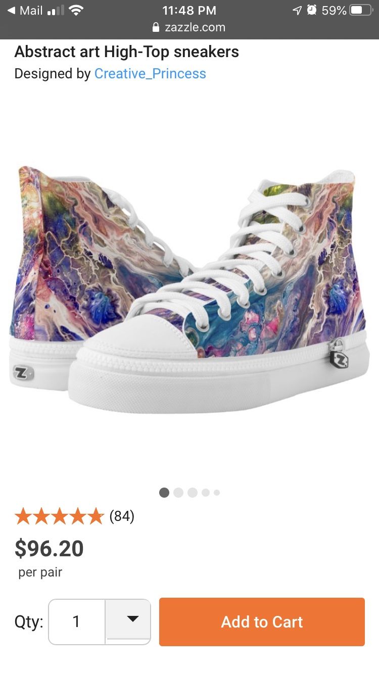 Abstract art high top sneakers