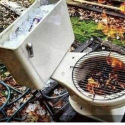 BBQ And Cooler Two In One Lol