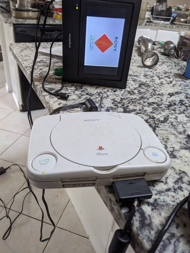 PS2 And PS1 Console Working No Controller No Games But 2 Sets Of Power Cord And AV TV Audio Video
