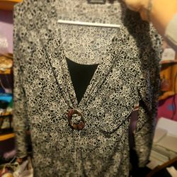 Floral Patterned Casusl Shirt Large