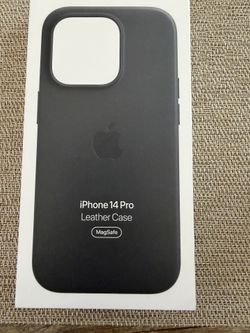 Brand New! Genuine Original Iphone 14 Pro Leather Case Magsafe Black