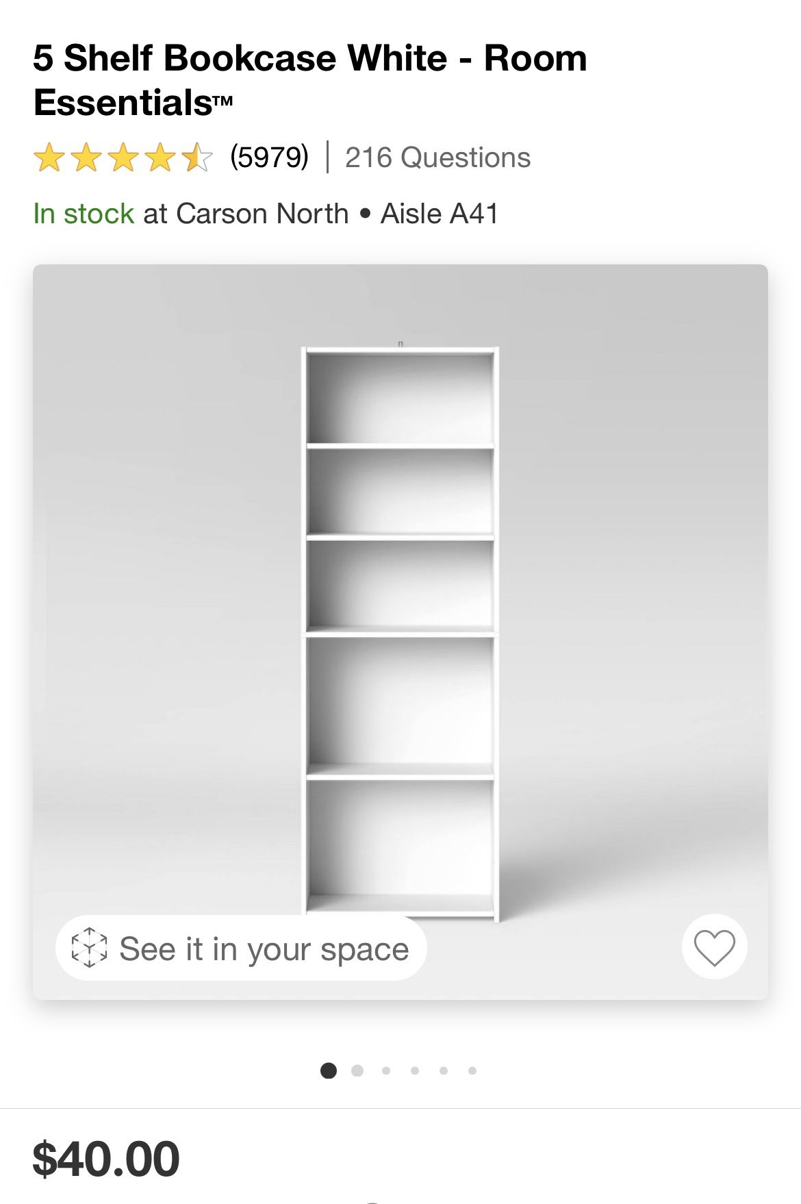 Target Book Shelf