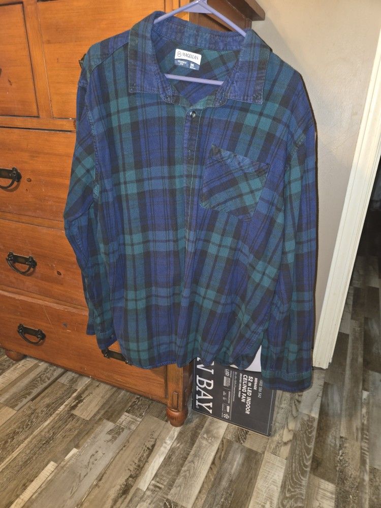 Mens Magellan Long Sleeve Flannel Shirt
