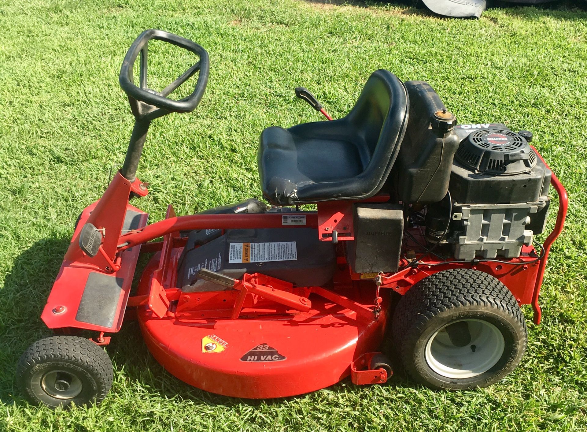 Snapper 33" Riding Mower 15 HP Kohler FITS THROUGH GATES Jersey