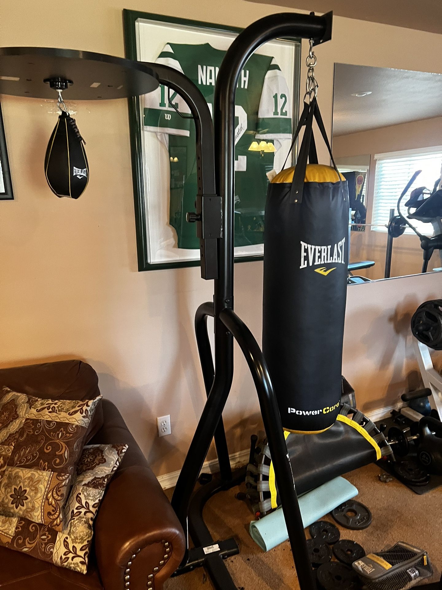 Heavy bag speed bag combo