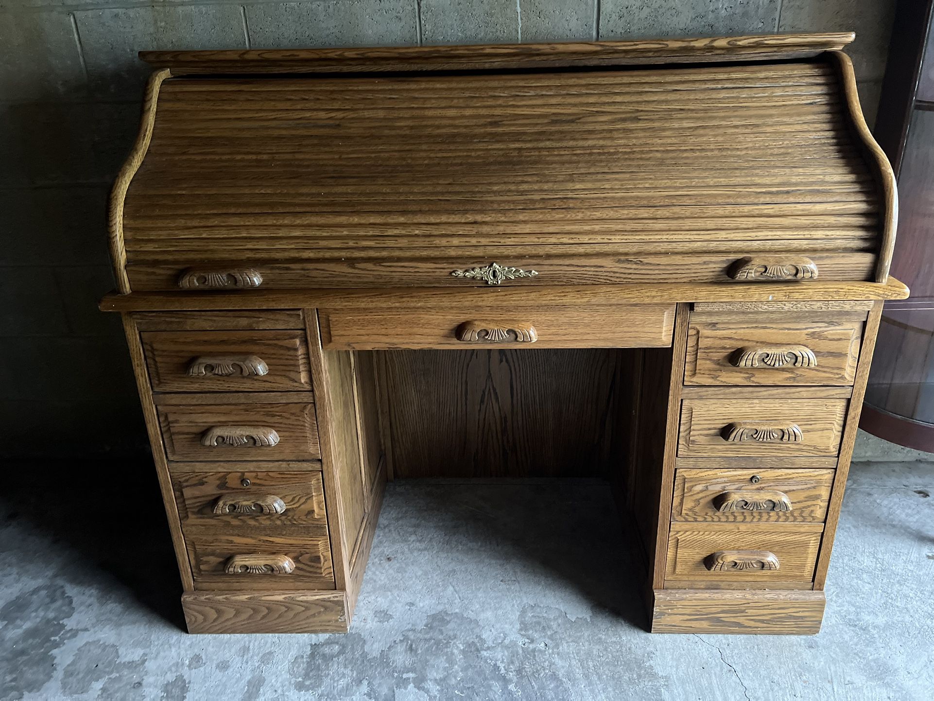 Beautiful Oak Roll Top Secretary For Sale $500 PRICE REDUCED!!