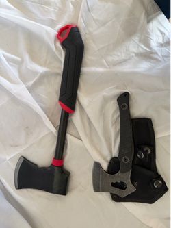 Axe hatchet and a branding tattoo kit