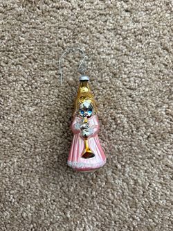 1960s Vintage West German Hand-Blown Mercury Glass Angel Ornament