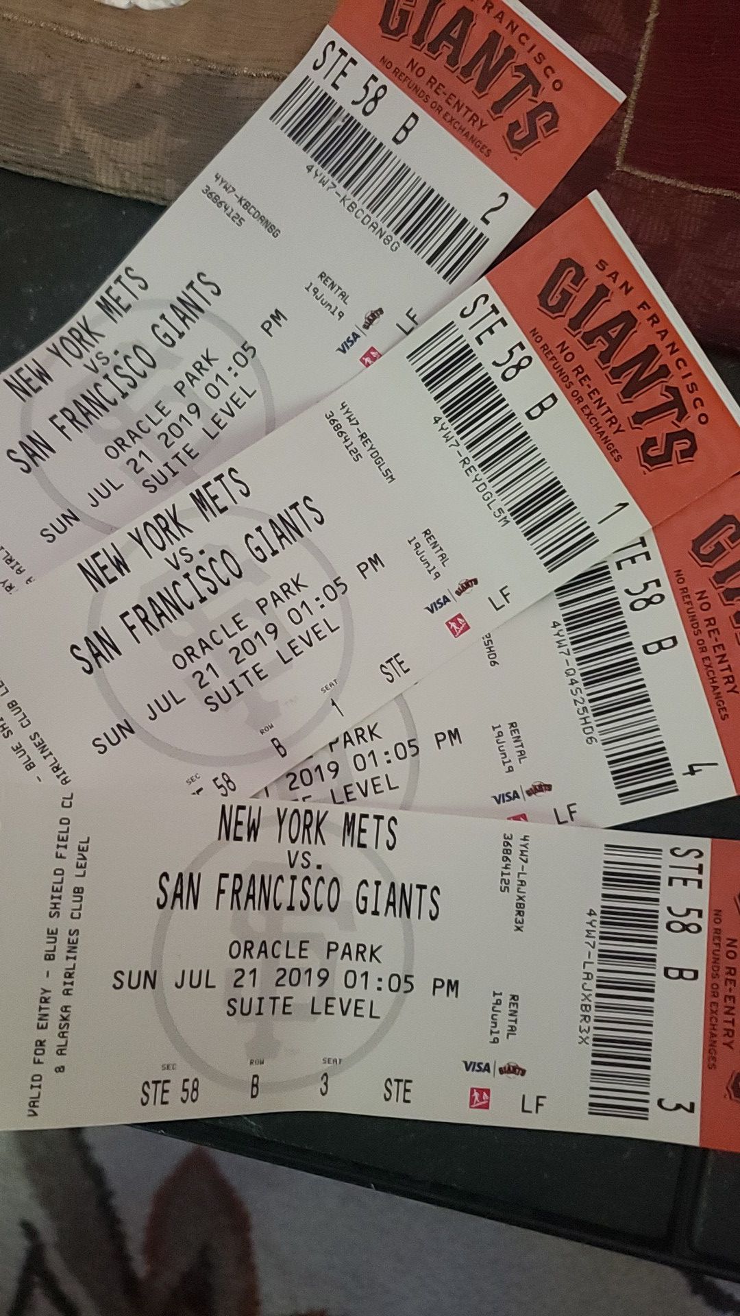 4 Giants Tickets