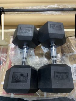 New Pair Of 50 Pounds Dumbbells
