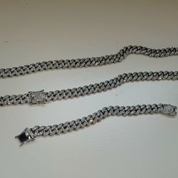 Cuban Chain And Bracelet 