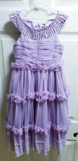 BABY GIRL'S PARTY DRESS SIZE 10 CUTE PURPLE