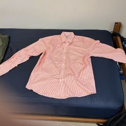 Pink And White Striped Shirt 