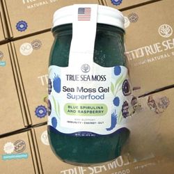 Sea Moss Gel Superfood  Blue Spirulina And Rasberry