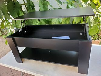 Black Lift Top Coffee Table with Storage for Living Room, 38.6"
Hidden Storage & Lower Shelf, Sturdy