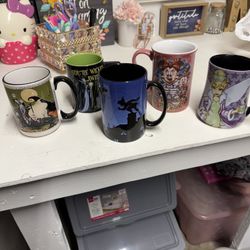 4 Collector Disney Mugs 
