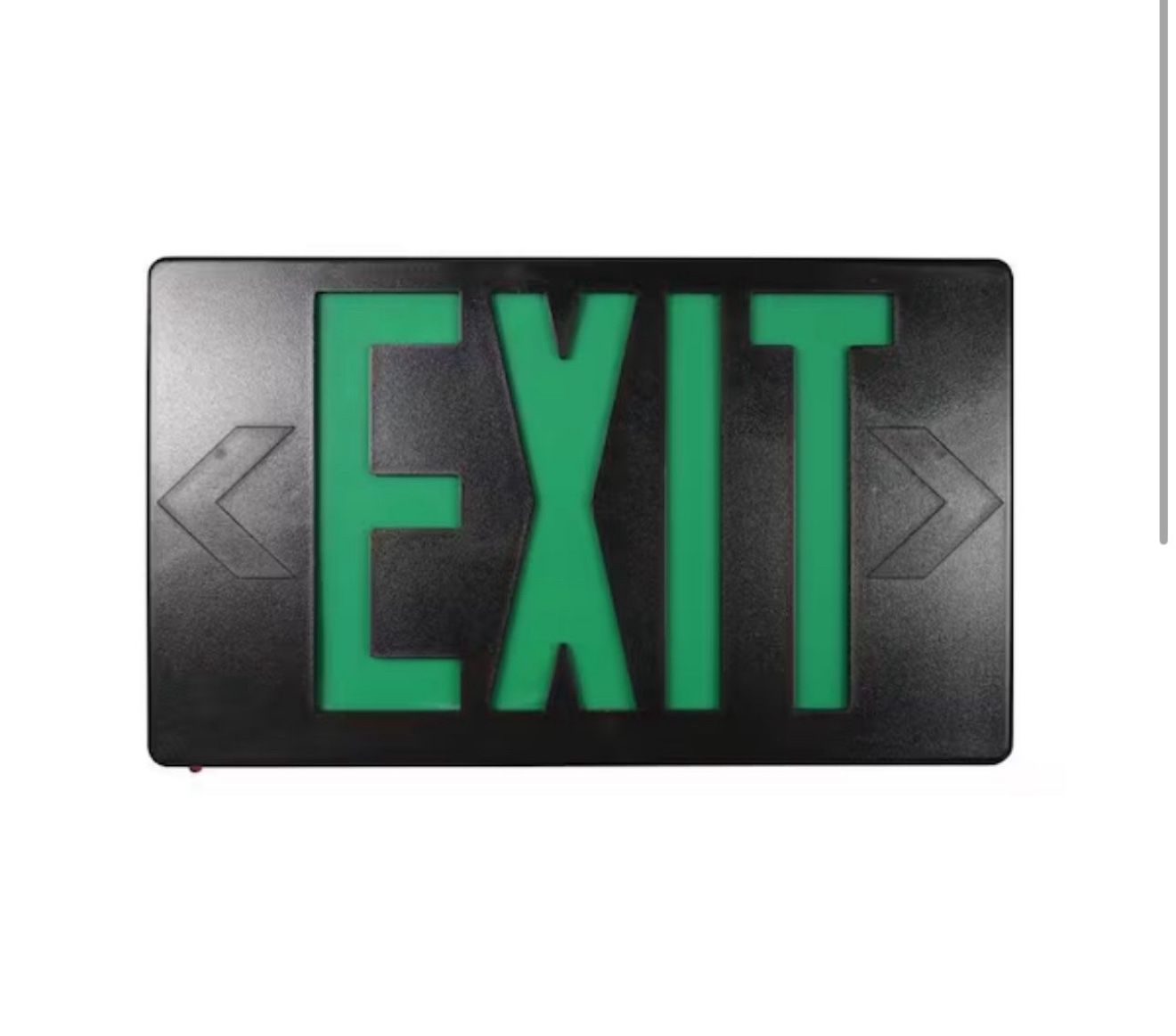 New 14-Watt Equivalent 120-Volt to 277-Volt Integrated LED Black Exit Sign with Ni-Cad 4.8-Volt