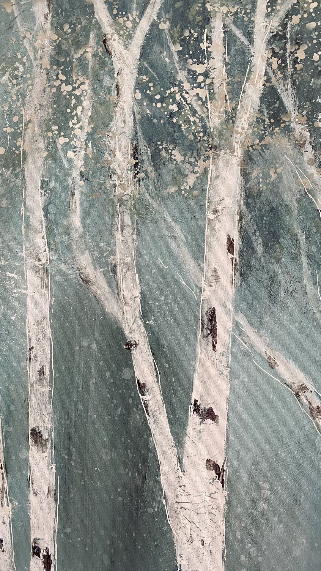 Birch Tree Forest Canvas Print Wall Art, 48x24x1.75