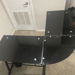 Glass Corner Desk 