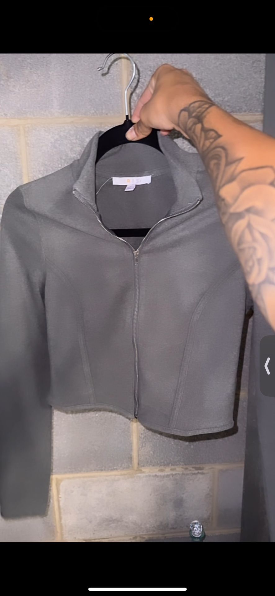 LONGSLEEVE SMOKY ZIPPER TOP 