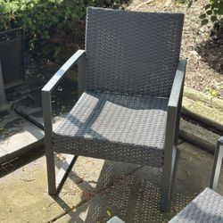 Patio Chairs With A Glass Side Table