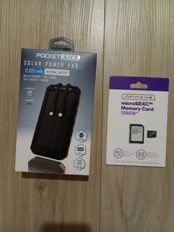 MicroSDXC memory card 128GB & solar power pro