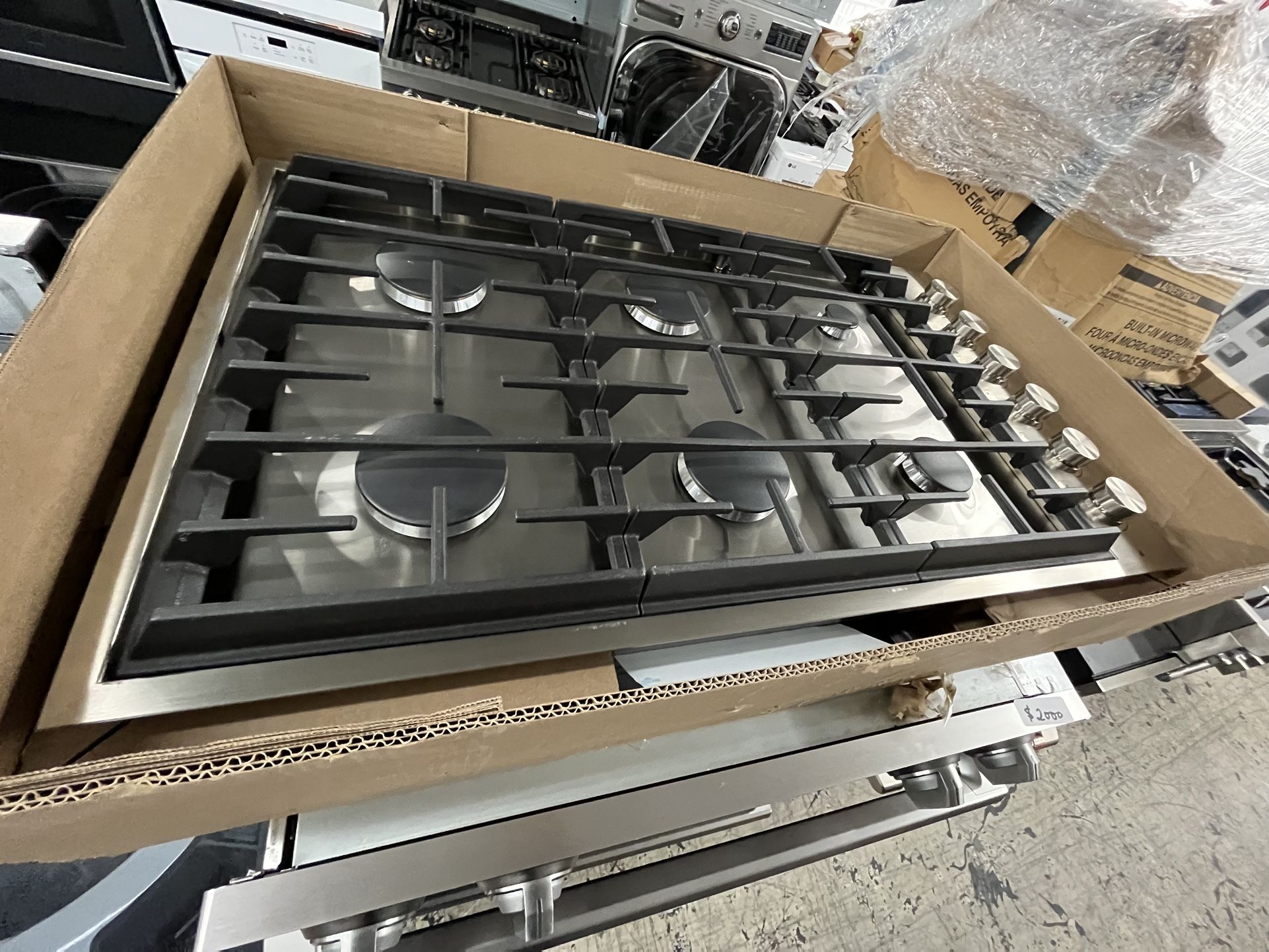 Stainless Steel Jenn Air 36” Cooktop Gas