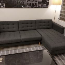 *Free Delivery* Gray Ikea Sectional Couch Sofa
